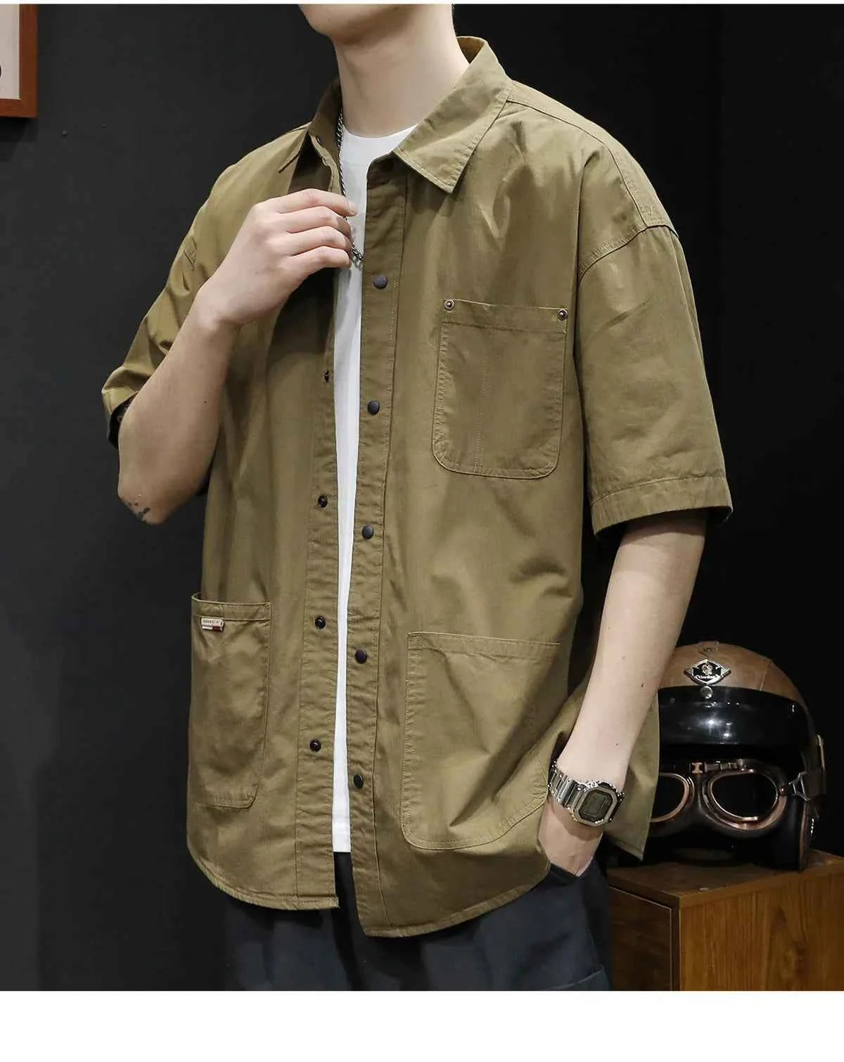 Men's Trendy Summer T-Shirt Loose – Loose Fit Casual Workwear Tee