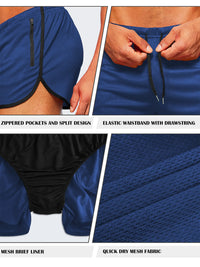 Men's Quick-Dry Running Beach Shorts – 3-Inch Fitness Summer Shorts