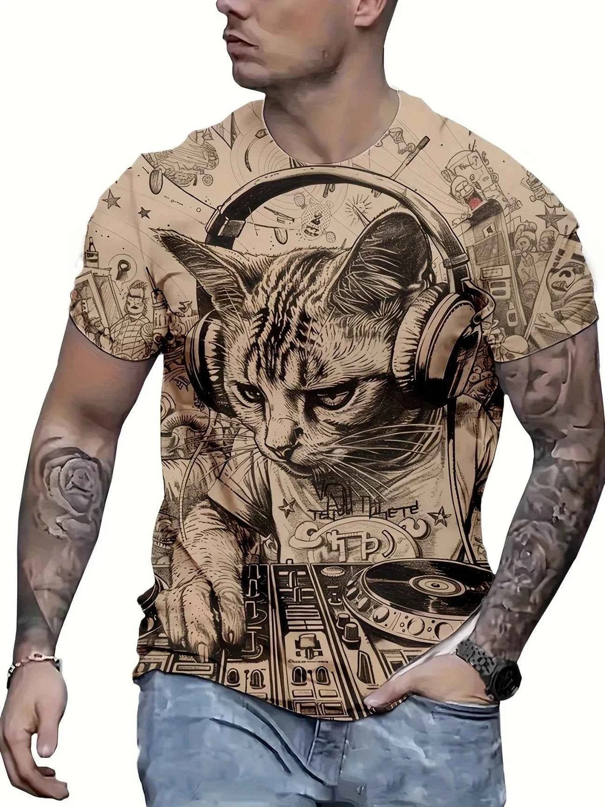 Cute Squirrel Graphic T-Shirt – Funny 3D Animal Print Unisex Casual Tee