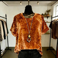 Women's Gradient Animal Print T-Shirt – Soft Feel Short Sleeve Loose Fit Casual Streetwear Top
