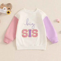 Kids Embroidered Letter Sweatshirt – Long Sleeve Crew Neck Pullover for Boys & Girls