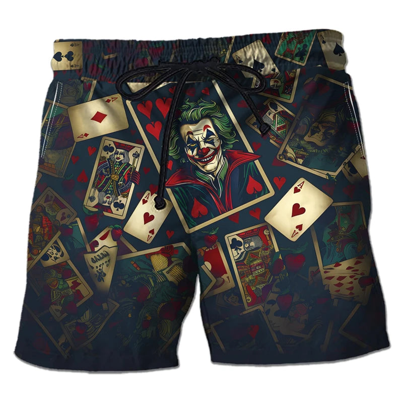 Men's Casino Poker Boardshorts – 3D Print Beach Shorts Casino Club Style