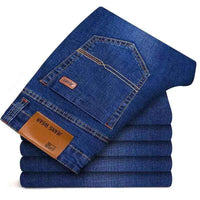 Men's Black Washed Y2K Jeans – Vintage Streetwear Stretch Casual Denim Pants