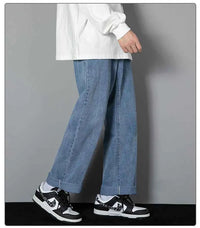 Men's Korean Straight Wide-Leg Jeans – Casual Classic Denim Pants 2026