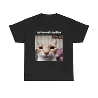 Funny Cat Printed T-Shirt Women's Casual – “My Honest Reaction” Women’s Casual Short Sleeve Summer Tee