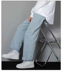 Men's Korean Straight Wide-Leg Jeans – Casual Classic Denim Pants 2026