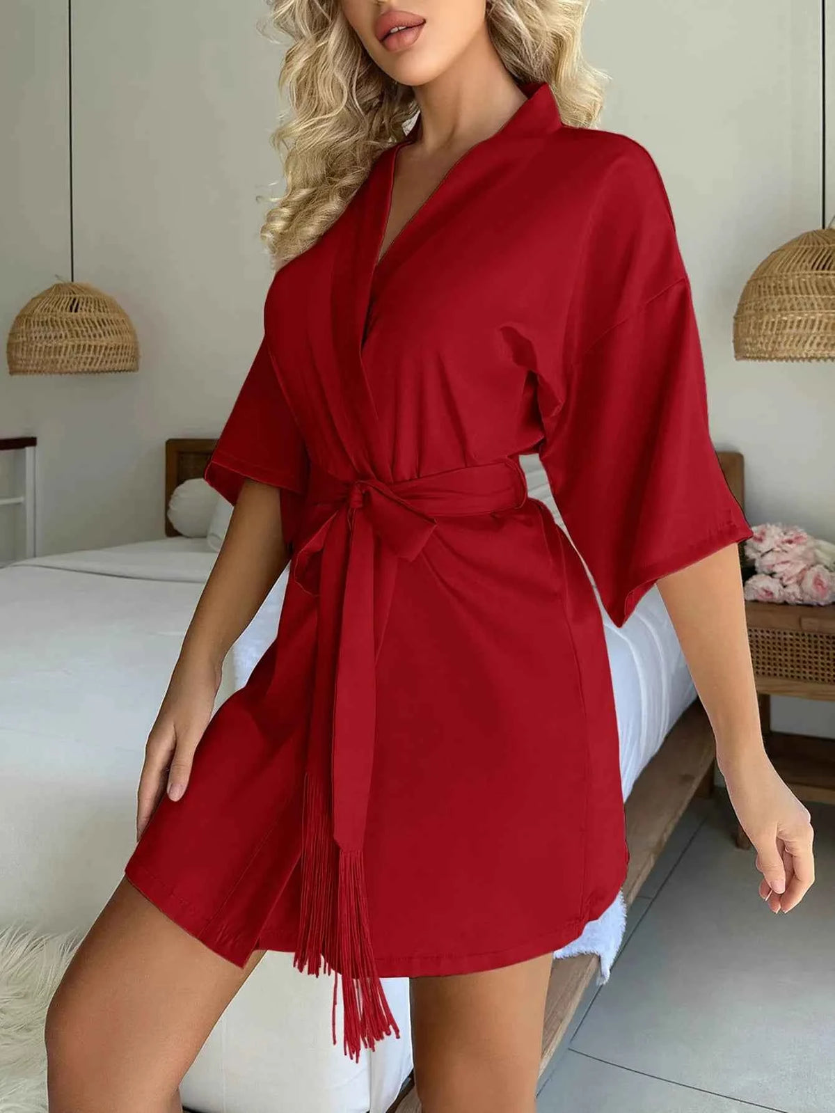 Women's Silky Lace Nightgown Robe Set – Sexy Comfortable Homewear Pajamas
