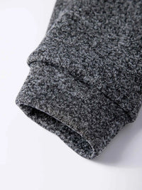 Men's Half Zipper Turtleneck Sweatshirt – Thick Pullover Turtleneck Autumn Outdoor Solid Color Top