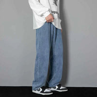 Men's Korean Straight Wide-Leg Jeans – Casual Classic Denim Pants 2026