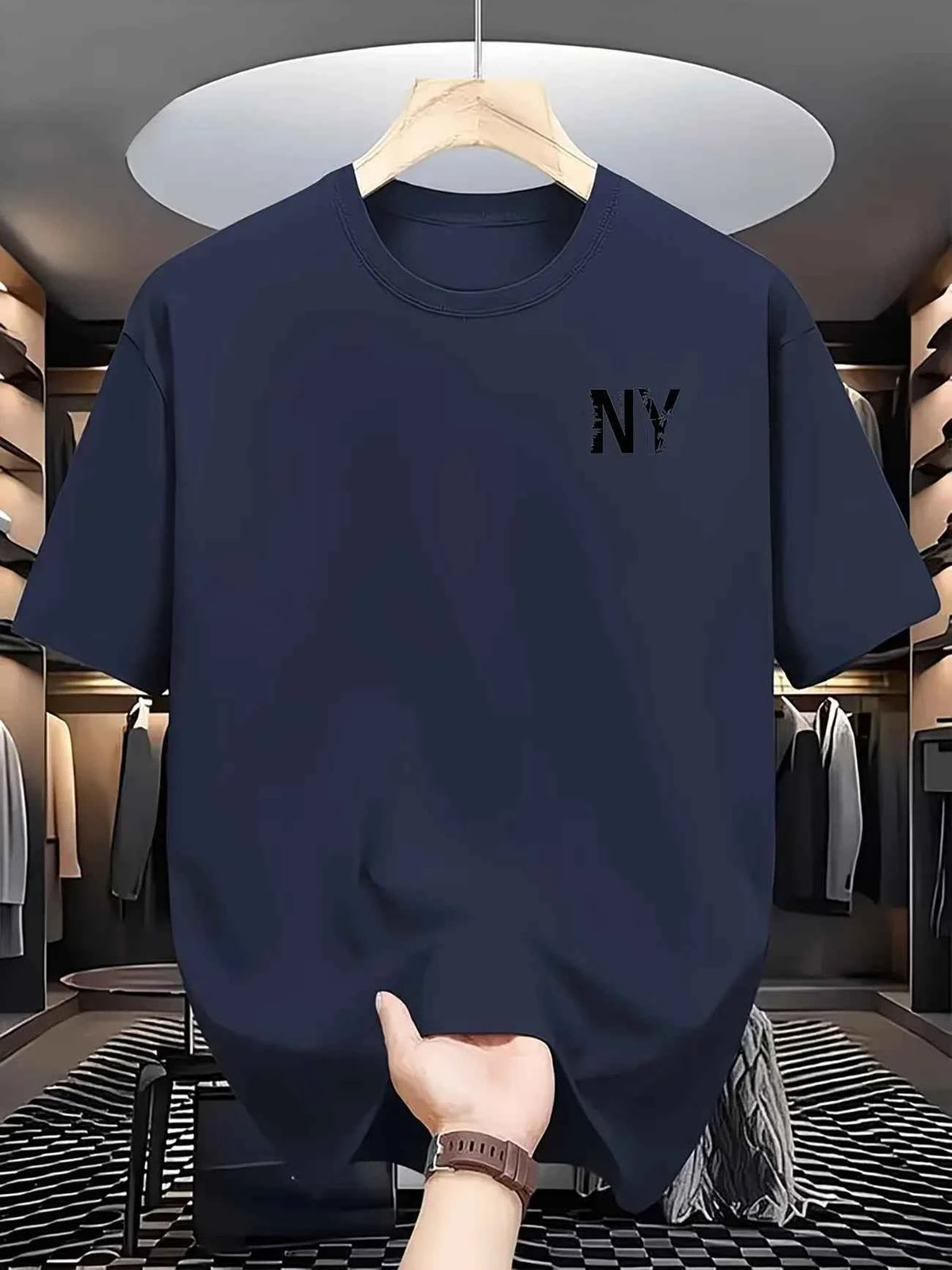 Men's graphic t-shirt casual crew neck Printed Tee for Everyday Streetwear Style