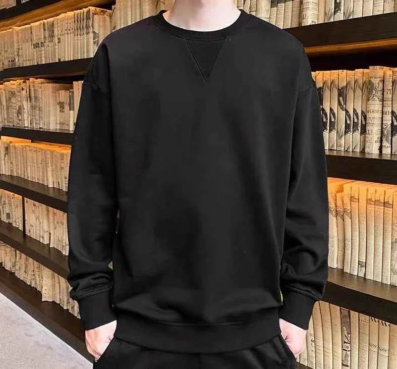 Men's Plain Polyester Round Neck T-Shirt – Smooth Round Neck Y2K Japan Style Pullover Top 2025