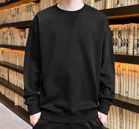 Men's Plain Polyester Round Neck T-Shirt – Smooth Round Neck Y2K Japan Style Pullover Top 2025