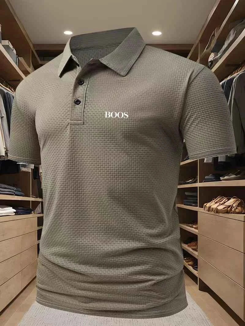 Men's Embroidered Polo T-Shirt – Classic Casual Short Sleeve Polo Shirt