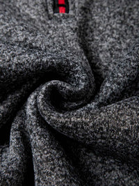 Men's Half Zipper Turtleneck Sweatshirt – Thick Pullover Turtleneck Autumn Outdoor Solid Color Top