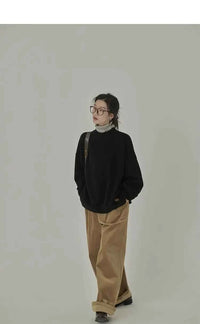 Women's Striped Long Sleeve Turtleneck T-Shirt – Cozy Elegant Korean Style Casual Spring T-Shirt