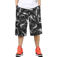 Men’s summer casual capri shorts loose fit hip hop straight pants plus size