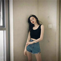 Women's Y2K Crop Tank Top – Sleeveless Korean Harajuku Aesthetic Vest
