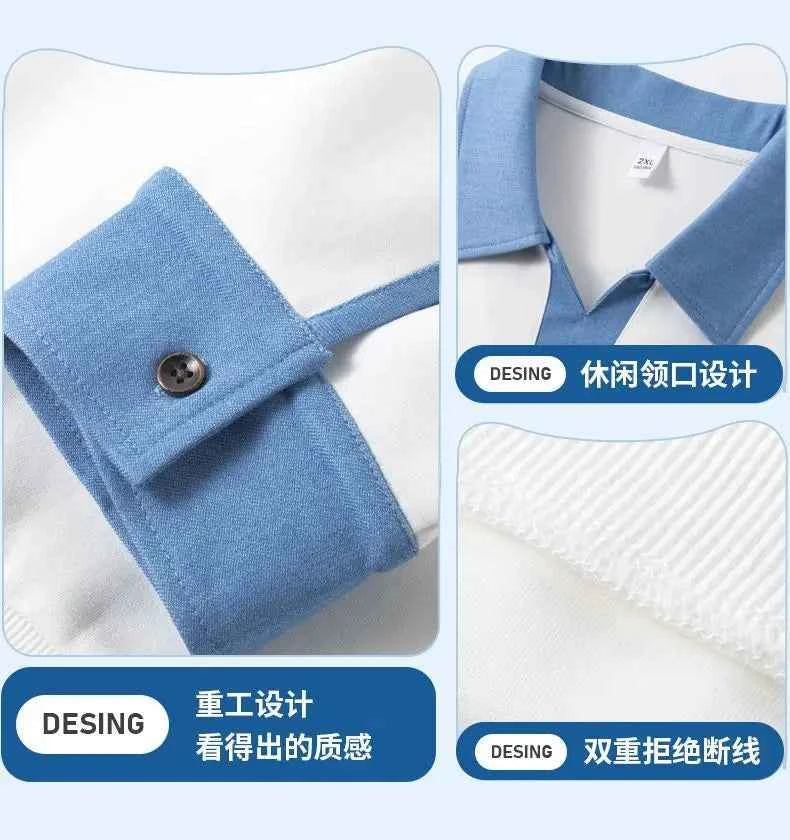 Men's Two Piece Lapel Sweatshirt Set – Loose Fit Casual Long Sleeve Top