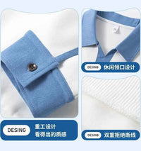 Men's Two Piece Lapel Sweatshirt Set – Loose Fit Casual Long Sleeve Top