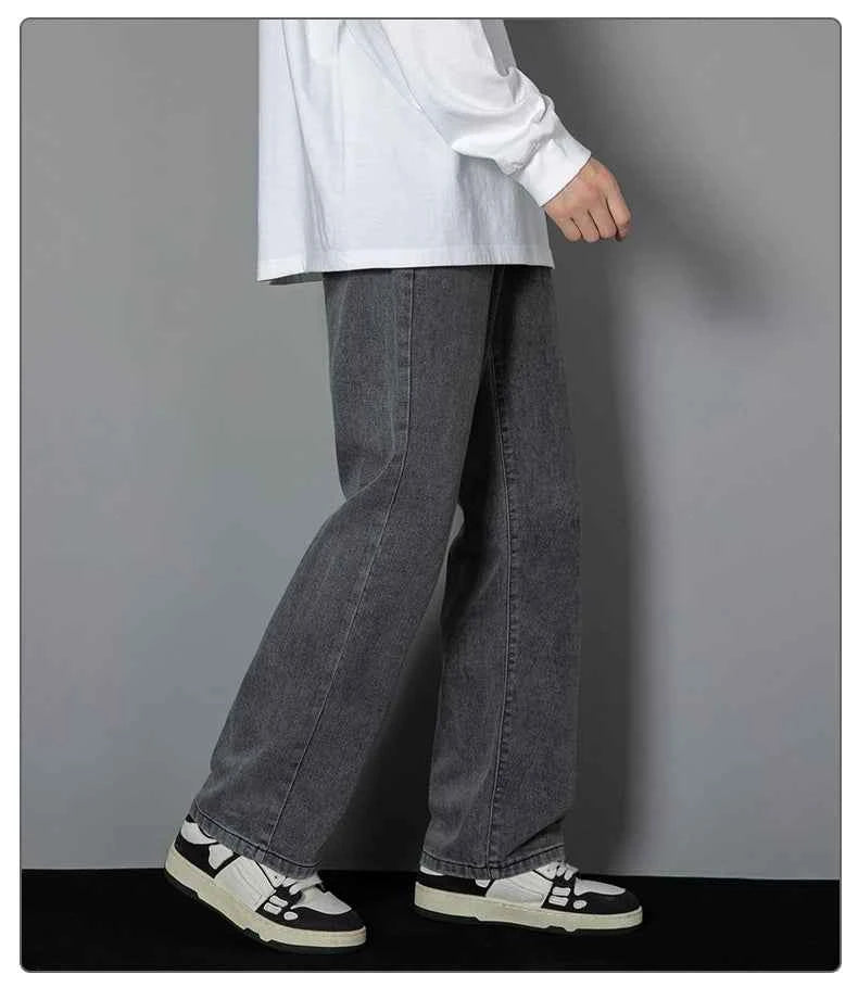 Men's Korean Straight Wide-Leg Jeans – Casual Classic Denim Pants 2026
