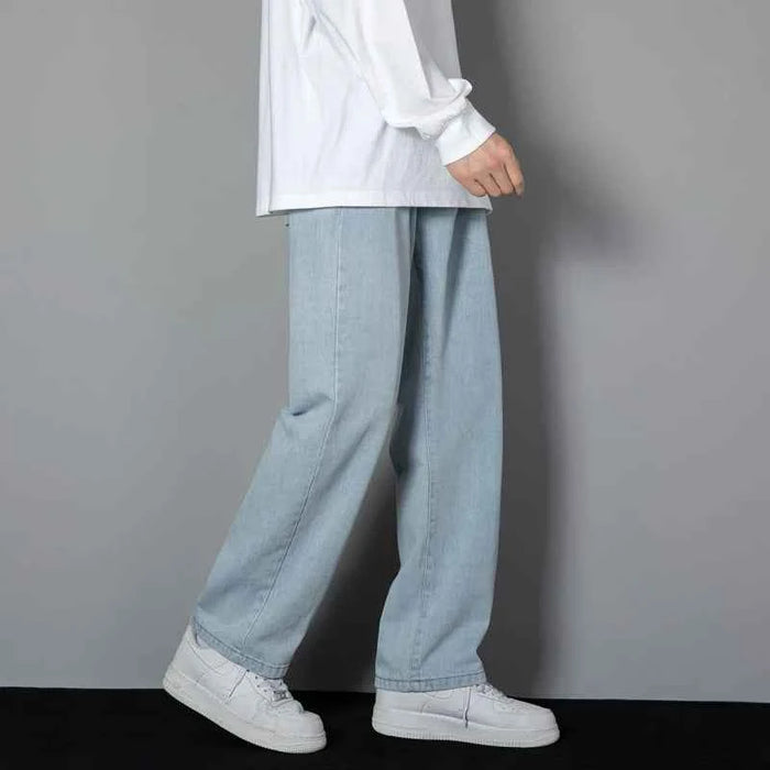 Men's Korean Straight Wide-Leg Jeans – Casual Classic Denim Pants 2026