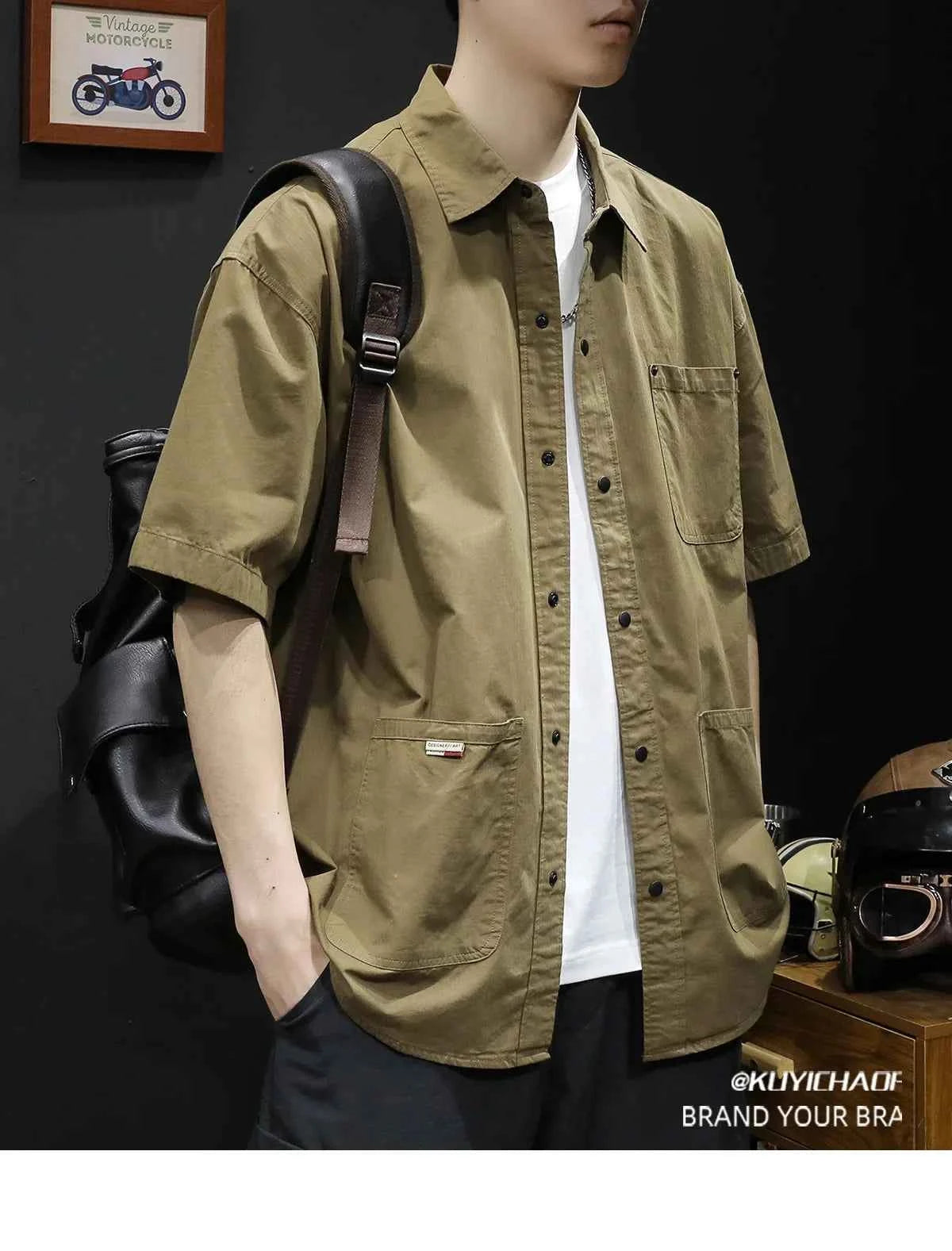 Men's Trendy Summer T-Shirt Loose – Loose Fit Casual Workwear Tee