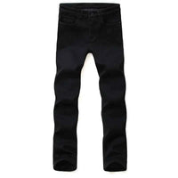 Men's Black Stretch Biker Jeans – Classic Fashion Denim Trousers
