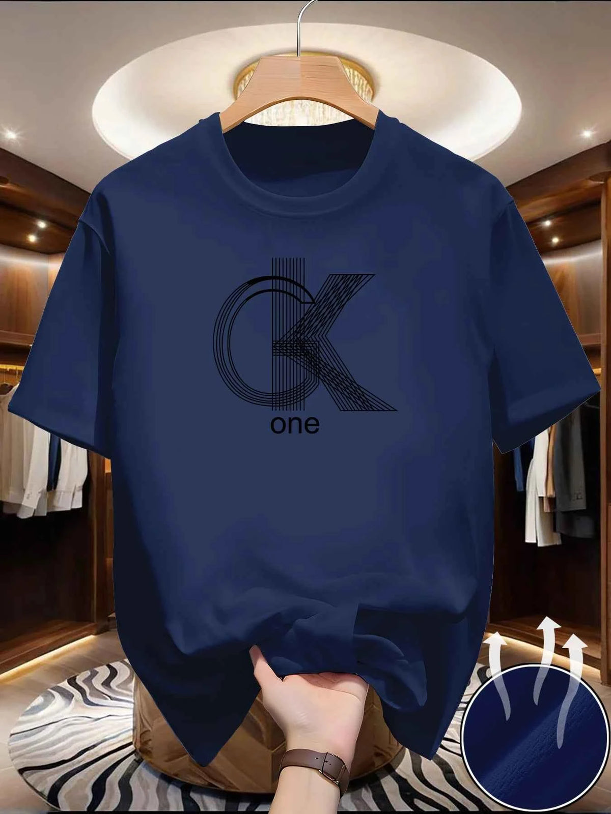 Men's Graphic Summer T-Shirt – Casual Crew Neck Short Sleeve Fashion Print Tee