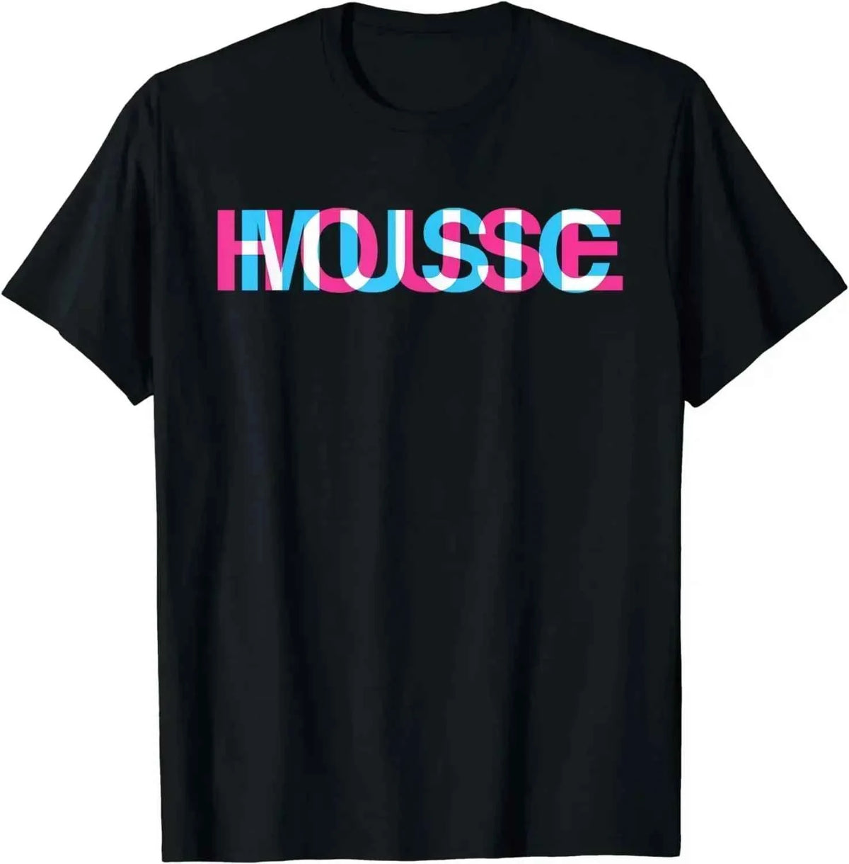 Men’s EDM Graphic T-Shirt – House Music Glitch Optical Illusion Oversized Rave Tee