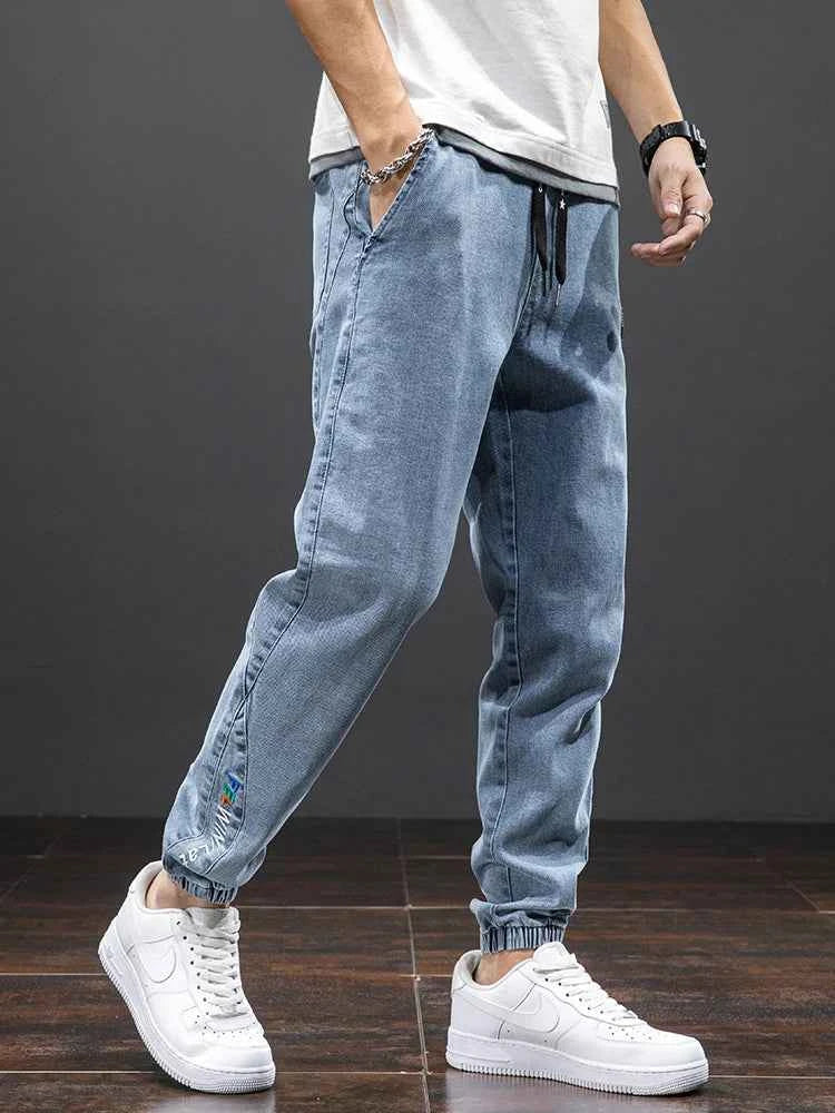 Men's Cargo Jogger Denim Jeans – Baggy Streetwear Harem Pants