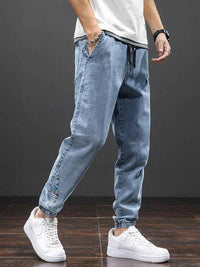 Men's Cargo Jogger Denim Jeans – Baggy Streetwear Harem Pants