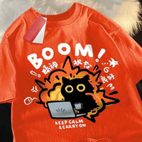 Oversized Cotton Cartoon T-Shirt Unisex – Casual Graphic Loose Fit Tee
