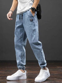 Men's Cargo Jogger Denim Jeans – Baggy Streetwear Harem Pants
