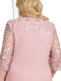 Women's Plus Size Floral Formal Dress – Elegant Loose Party & Wedding Dress 2025