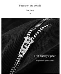 Men's Black Slim Stretch Jeans – Luxury Printed Casual Denim Pants