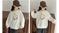 Girls Heart Pearl Sweatshirt – Kids Long Sleeve Casual Fashion Hoodie