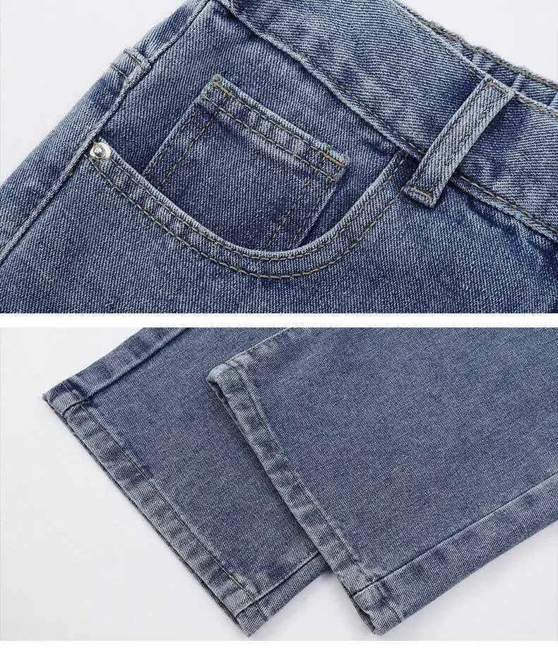 Men's Korean Straight Wide-Leg Jeans – Casual Classic Denim Pants 2026