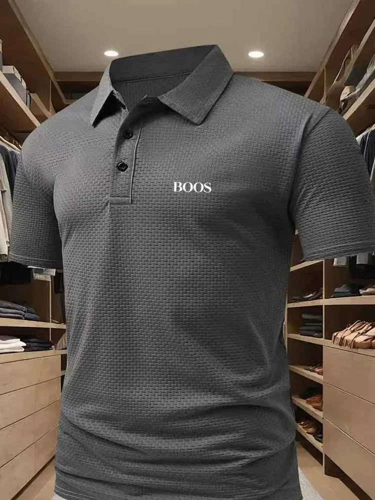 Men's Embroidered Polo T-Shirt – Classic Casual Short Sleeve Polo Shirt