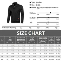 Men's Half Zipper Turtleneck Sweatshirt – Thick Pullover Turtleneck Autumn Outdoor Solid Color Top