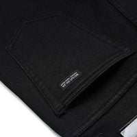 Men's Black Stretch Biker Jeans – Classic Fashion Denim Trousers