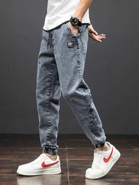Men's Cargo Jogger Denim Jeans – Baggy Streetwear Harem Pants