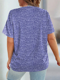 Women's Plus Size Floral T-Shirt – Casual Short Sleeve Summer Pullover Top