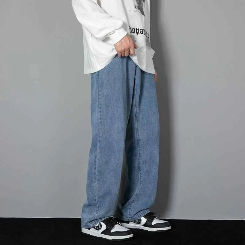 Men's Korean Straight Wide-Leg Jeans – Casual Classic Denim Pants 2026