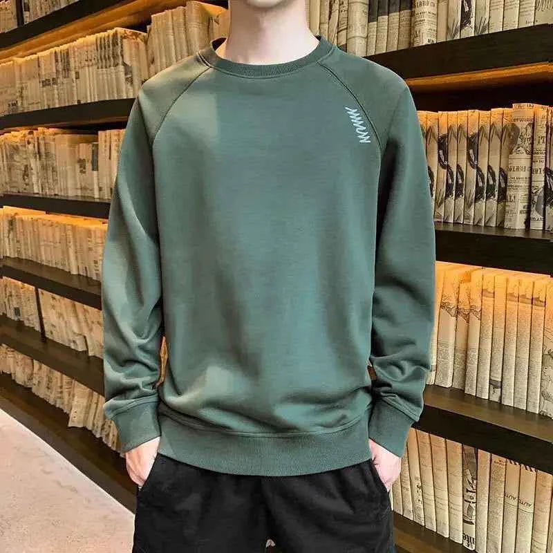 Men's Plain Polyester Round Neck T-Shirt – Smooth Round Neck Y2K Japan Style Pullover Top 2025