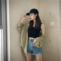 Women's Y2K Crop Tank Top – Sleeveless Korean Harajuku Aesthetic Vest