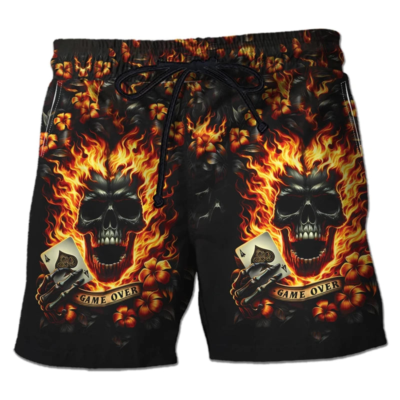 Men's Casino Poker Boardshorts – 3D Print Beach Shorts Casino Club Style