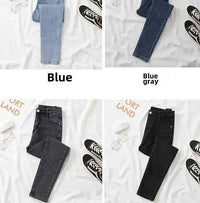 Women's Black Grey Slim Fit Jeans – Chic Cropped Smoothing Denim Pants