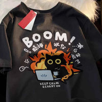 Oversized Cotton Cartoon T-Shirt Unisex – Casual Graphic Loose Fit Tee