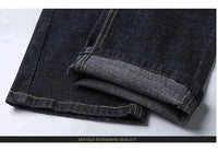 Men's Black Biker Denim Jeans – Classic Soft Stretch Casual Pants