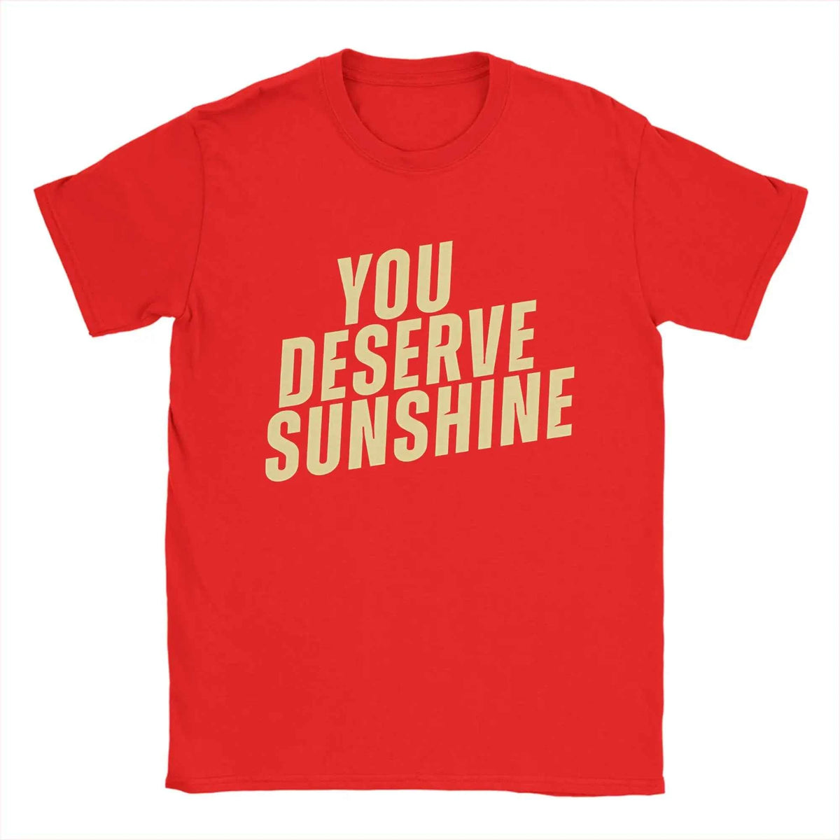 Men's Graphic Cotton T-Shirt – “You Deserve Sunshine” Scott Hunter Kip Grady Short Sleeve Tee